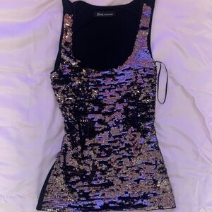 Sequin Embellished Black and gold Women's Top